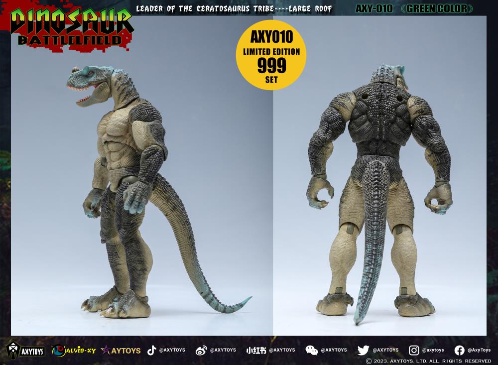 Dinosaur Battlefield Ceratosaurus Tribe Large Roof Limited Edition (Green Ver.) 1/12 Scale Figure